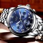 gold black steel_2023 Men Watch Luxury Top Brand  Sport Chronograph Watches Mens Waterproof Full Ste