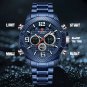 Blue_FOX Carbon Fiber Case Sport Mens Watches Top Brand Luxury Quartz Watch For Men Military Waterpr