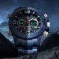 Blue_FOX Carbon Fiber Case Sport Mens Watches Top Brand Luxury Quartz Watch For Men Military Waterpr
