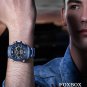 Blue_FOX Carbon Fiber Case Sport Mens Watches Top Brand Luxury Quartz Watch For Men Military Waterpr