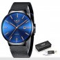 Black blue_2022  Mens Watches Top Luxury Brand Man Fashion Blue Quartz Wrist Watch Sport Waterproof 