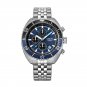 Silver blue_Fashion Mens Watch Stainless Steel Top Brand Luxury Sport Chronograph Quartz Watches For