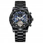 Black blue S_Automatic Tourbillon Watch for Men Mechanical Skeleton Tourbillon Mens Watches Waterpro