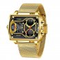 Gold black_Watches For Men FOX Luxury Brand Sport Wristwatch Waterproof Military Quartz Digital Cloc