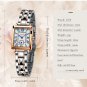 Gold white_2021  Brand SUNKTA Women Watches Fashion Square Ladies Quartz Watch Bracelet Set Dial Sim