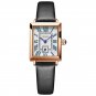 Leather gold white_2021  Brand SUNKTA Women Watches Fashion Square Ladies Quartz Watch Bracelet Set 