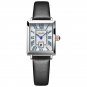 Leather white blue_2021  Brand SUNKTA Women Watches Fashion Square Ladies Quartz Watch Bracelet Set 