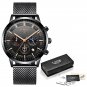 Black gold M_2022 Fashion Mens Watches Top Brand Luxury Business Watch For Men Stainless Steel Water