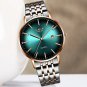 Gold red_2020  Luxury Ladies Watch Women Waterproof Rose Gold Steel Strap Women Wristwatch Top Brand