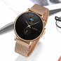 Black gold_Womens Watches Top Brand Luxury Waterproof Watch Fashion Ladies Stainless Steel Ultra-Thi