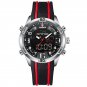 Red_FOX Sport Mens Watches Top Brand Luxury Dual Display Quartz Watch For Men Military Waterproof Cl