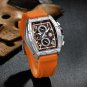 Rose gold blue_Top Brand Luxury Mens Watches Fashion Business Sports Quartz Chronograph Wristwatch C