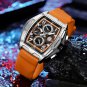 Silver orange_Top Brand Luxury Mens Watches Fashion Business Sports Quartz Chronograph Wristwatch Ca