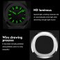 Silver black_2023   Luxury Watch Men Business Waterproof Male Clock Luminous Date Stainless Steel Sq