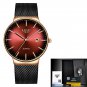 Rose gold red_Sports Date Mens Watches Top Brand Luxury Waterproof Fashion Cool Watch Men Ultra Thin