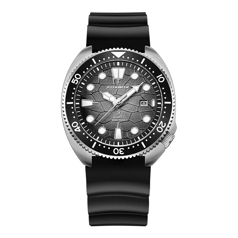 Silver black_Mens Watches for Men Top Brand Luxury Fashion Silicone Sport Watch Men Quartz Date Cloc