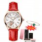 gold white_2021  Brand SUNKTA Women Watches Fashion leather Ladies Quartz Watch TOP Brand Luxury Dia