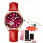 red_2021  Brand SUNKTA Women Watches Fashion leather Ladies Quartz Watch TOP Brand Luxury Dial Simpl