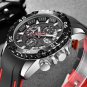 All black_2022 Watches Mens Top Brand Waterproof Clock Male Silicone Strap Sport Quartz Watch For M