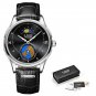 Silver black_2021   Fashion Mens Watches Top Brand Luxury Moon Phase Men Quartz Wristwatches Male Cl