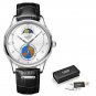 Silver white_2021   Fashion Mens Watches Top Brand Luxury Moon Phase Men Quartz Wristwatches Male Cl