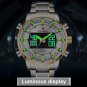 Full Blue_Watches For Men Luxury Brand Sport Quartz Wristwatch Waterproof Military Digital Clock Ste