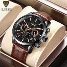 All black_Watches Mens 2021  Top Brand Luxury Casual Leather Quartz Men's Watch Business Clock Male 