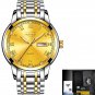 all gold steel_Luxury Brand Men Stainless Steel Gold Watch Men's Quartz Clock Man Sports Waterproof 