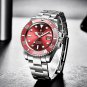 Silver green_2023   Watch Men Automatic Mechanical Tourbillon Clock Fashion Sport Diving Watch 100AT