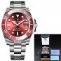 Silver red_2023   Watch Men Automatic Mechanical Tourbillon Clock Fashion Sport Diving Watch 100ATM 