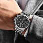 All black_2023   Wrist Watch Men Waterproof Chronograph Military Army Stainless Steel Male Clock Top