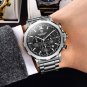 Gold  black_2023   Wrist Watch Men Waterproof Chronograph Military Army Stainless Steel Male Clock T