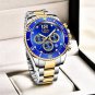 Gold blue_2023  Top Brand Luxury Fashion Diver Men Watch Waterproof Date Clocks Sport Watches Mens Q
