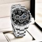 Silver black_2023  Top Brand Luxury Fashion Diver Men Watch Waterproof Date Clocks Sport Watches Men