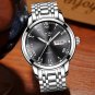 gold black leather_Top Luxury Brand Men Sports Watch Male Casual Full steel Date Wristwatches Men's