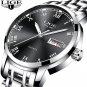 gold white steel_Top Luxury Brand Men Sports Watch Male Casual Full steel Date Wristwatches Men's Qu