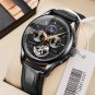 Silver_6826 Plus Brand Classic Men Retro Watches Automatic Mechanical Watch Tourbillon Clock Genuine