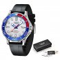 Blue red_2022   Business Mens Watches Top Brand Luxury Dive Watch For Men Waterproof Date Clock Spor