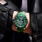 Blue_2022 Silicone Mens Watches Stainless Steel Waterproof Quartz Watch For Men Sport Dive Chronog