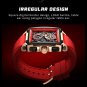 Silver white_2022   Men Watches Top Brand Luxury Hollow Square Sport Watch For Men Fashion Silicone 