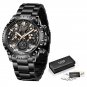 All Black_2022 Military Waterproof Hollow Mens Watches Top Brand Sport Quartz Watch For Men Multifun