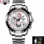 Silver white_2022 Military Waterproof Hollow Mens Watches Top Brand Sport Quartz Watch For Men Multi