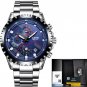 silver blue steel_2022  Men Watch Fashion Quartz Watch Mens Top Brand Luxury All Steel Business Wate