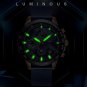 Silver black_Men Fashion Blue Watch For Men Top Brand Luxury Quartz Mens Watches Mesh Waterproof Spo