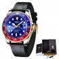 gold blue_2021  Mens Watches Top Brand Luxury Multi-Function Waterproof Chronograph Wrist Watch Men 