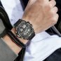 Gold_Digital Men Military Watch 50m Waterproof Wristwatch LED Quartz Clock Sport Watch Male Big Watc