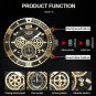 Black  gold_Sport Chronograph Mens Watches Top Brand Luxury Full Steel Quartz Clock Waterproof Big D