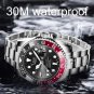 Silver black_2021  Diver Watch For Men  Brand Luxury Stainless Steel Waterproof Quartz Date Wrist Wa