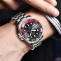 Silver black_2021  Diver Watch For Men  Brand Luxury Stainless Steel Waterproof Quartz Date Wrist Wa