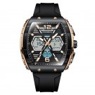 Rose gold black_Luxury LCD Display Men Wristwatches Luminous Sport Man Watch Waterproof Military Qua